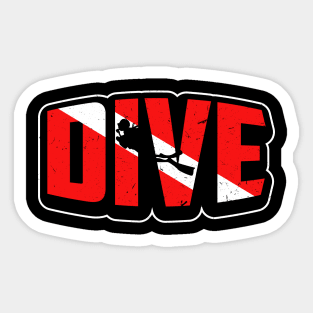 Vintage Distressed Scuba Diving Shirt Funny Scuba Diver Dive Sticker